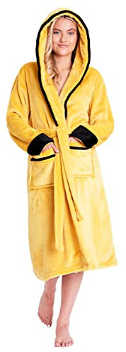CityComfort Vestaglia Donna Invernale in Pile Morbido Vestaglie da Camera (M, Senape)