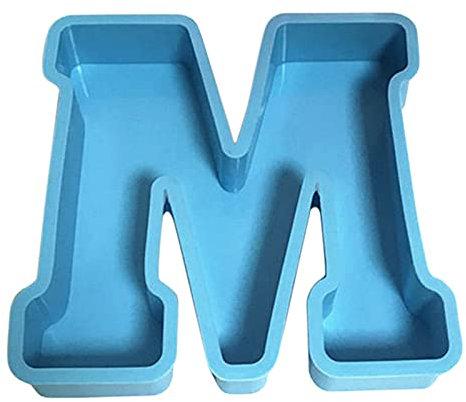 Asalin Große Silikonform Buchstaben Nummer DIY alphanumerische Kuchenform aus Kristallharz Gießharz Formen rückwärts Silikon Alphabet Harz Gießform zum Basteln (M, one Size)