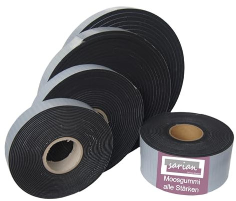 Dichtungsband Selbstklebend 10m Rolle Moosgummidichtung Gummidichtung Türdichtung Hubdach Moosgummi EPDM Schaumstoff Dichtung (Stärke: 5mm, Breite: 50mm (5cm))