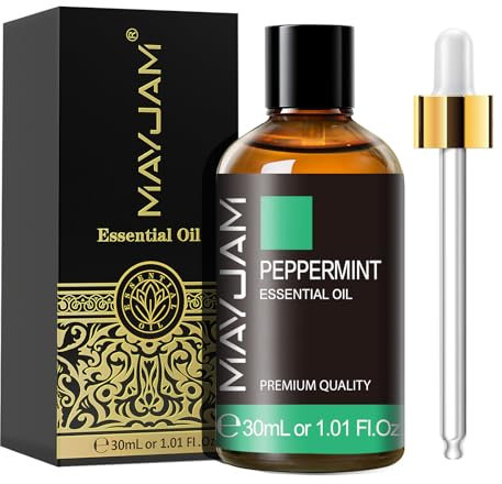 MAYJAM Pfefferminze Ätherisches Öl 30ML, Pfefferminzöl für Diffusor, Luftbefeuchter, DIY, Home,Wardrobes
