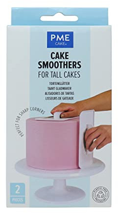 PME SE033 Cake Smoothers, Set of 2, Plastic, White