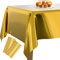 PartyWoo Gold Foil Tablecloth - 2 Pack 54 x 108 Inch Rectangle, Metallic Waterproof Table Cover for 6 to 8 Foot Tables, Perfect for Birthday, Wedding, Party