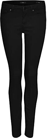 OPUS Damen Skinny | Skinny Jeans ELMA Black Low Rise mit Stretch-Anteil Black, 42 L28