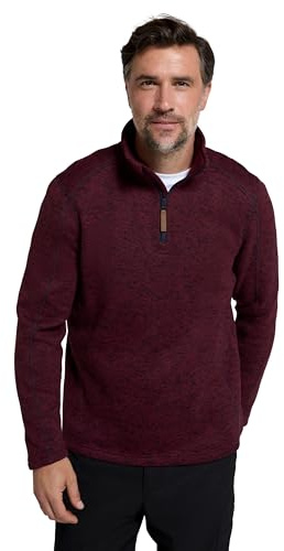 Mountain Warehouse Merino Mens Zip Neck Base Layer Top | Lightweight & Comfortable Merino Wool Long Sleeve T-shirt for Longer Wears, Thermal Underlayer for Winter & Everyday Wear