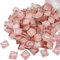 Yatinkim Mosaic Tiles Square Pink 160pcs Shine Crystal Series Bulk Glass Mosaic Tiles Glitter Mosaic Perfect for Home Decoration Crafts Gifts