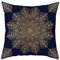 1 Kissenbezug 40x40cm, Kissen Fall Für Sofa Marineblau-Beige Mandala-Blumenmuster Polyester Kissenbezug Deko Wohnzimmer Schlafzimmer