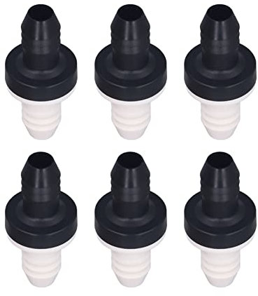 6 Pieces CDPV6 Non Return Valve 3/8inch 10MM One Way Check Valve for Water Air Fuel Hose Control Liquid Gas Passage CDBS6