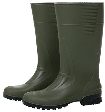 Spirale Idro-High - Stivali antiscivolo in PVC, a mezza altezza, per agricoltura e silvicoltura, verde, 37 EU