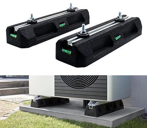 Air Jade Floor Mounting Base Kit for Ductless Mini Split Air Conditioner Condensers, Rubber Anti-Vibration Isolator Mount, Support Up to 1100 lbs, 9,000-36,000 BTU