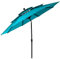 COSTWAY Sonnenschirm windfest stabil, 300 cm Gartenschirm mit Kurbel, knickbar, Aluminium-Terrassenschirm belüftet, UV-Schutz, Sonnenschutz, Marktschirm für Terrasse, Garten, Balkon (Türkis)