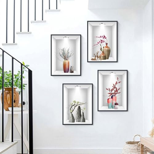Traziewell Peel and Stick Wallpaper Plants Wall Stickers Removable Waterproof Home Nursery Decor Art Murals Paper Decoration for Living Room Office Bathroom Wall Sticker 0415