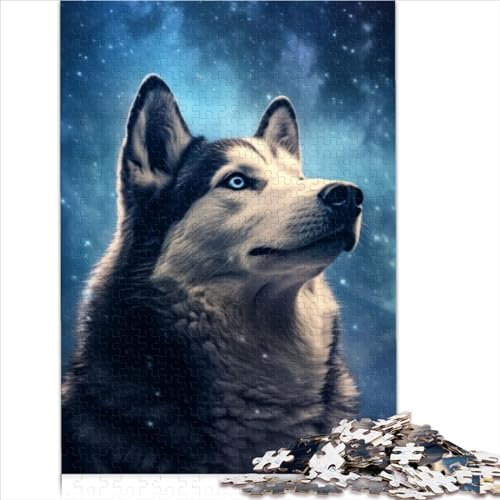 Puzzles für Erwachsene 1000 Teile Husky Hund Puzzles für Erwachsene Holzpuzzles für Erwachsene Künstlersammlung Fine Art 1000 Teile (75 x 50 cm)