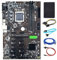Knadgbft BTC-B250 Mining Motherboard Support 12 GPU LGA1151 DDR4 with SSD 128G for PCIE16X Graphics Card Miner