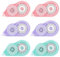 6 Stück Korrekturroller, 20m x 5mm Korrekturband Korrekturmaus Roller Correction Tape mit Schutzkappe für Kinder Studenten Schüler Zuhause Büro (Lila&Grün&Rosa)