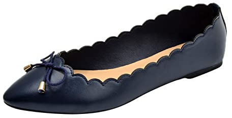 Scarpe Mocassini Donna Morbidi Scarpe Basse a Punta Comode Estivi Scarpe da Lavoro Ballerine Scarpe Traspiranti Antiscivolo Scarpe da Passeggio Pelle Casual Pantofole Leggero Scarpe Piatte Eleganti