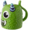 Caribou Living Upside Down Green Scary Monster Ceramic Novelty Mug Cup - 450ml for Hot Drinks Coffee Tea Hot Chocolate
