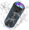 Ortizan Bluetooth Lautsprecher, Bleutooth Box mit LED-Licht, Tragbarer Mini Musikbox mit Freisprechfunktion, IPX7 Wasserschutz und 360° Surround Sound, Kabelloser Outdoor Lautsprecher mit AUX, TF