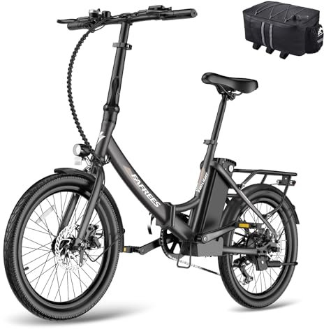 Fafrees E Bike Klapprad, 20 Zoll Elektrofahrrad für Herren Damen Bis 25 km/h mit 36V 16,75AH Akku, 65-130KM Elektrofahrräder, F20 Light (Gunmetal Black)