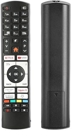 Telecomando RC4518P Compatibile Con Telefunken Smart TV 42FG7450 E32F545A 32DTH525 39DTH525 XH32K550D XU55K700 QU65K800 L24H125N3 Sostituzione Controllore Con NETFLIX YouTube PrimeVideo Pulsanti