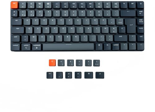 Keychron K3 Clavier Mécanique sans Fil Ultra-Mince, Clavier Bluetooth/USB 75% Design avec Rétro-éclairage Blanc, Commutateur Optique Bleu à Bas Profil Remplaçable à Chaud pour Mac Windows