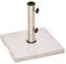 Garden Store Direct Square Granite Parasol Base 15kg or 25kg Heavy Duty Garden Umbrella Parasol Stand Holder Weight in Grey & White 36mm to 49mm Adapter for Parasol Poles