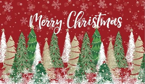 CAROMIO Weihnachts Willkommens Dekorationsfußmatte, Winter-Weihnachtsmatte, Feiertags-Türvorleger, Waschbar rutschfeste Bodenfußmatte für den Außenbereich Innenbereich Weihnachtsfußmatte, 40 x 60 cm