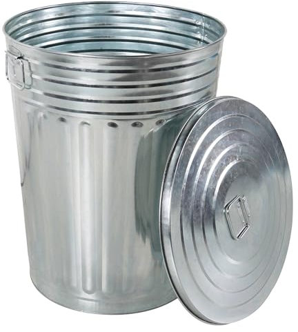Mojawo Poubelle en métal avec couvercle - 20 l - Poubelle de cuisine - Poubelle de cuisine - Poubelle à couches