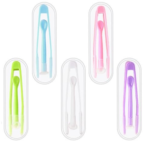 5 Stücke Silikon Kontaktlinsen Saugnapf,Kunststoff Kontaktlinsen Remover,Saugnapf Bunte Contact Lens Tweezers