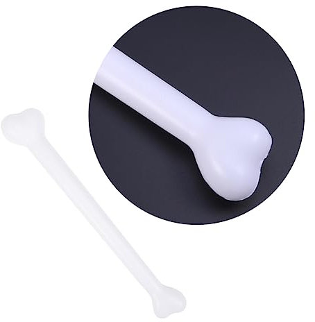 SOIMISS Party-Requisiten-Knochen Knochen Halskette Halloween Knochen-Halloween-Dekoration Halloween Costume Halloween Kleidung Spielzeug Höhlenmensch Bars Bone Party Favor Supplies Weiß