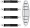 Mabor 4 Pcs Bed Sheet Clips, Adjustable Ironing Board Cover Clips Pad Braces Fasteners Mini Suspenders Keep Cover Flat and Secure Tention Clips, Black