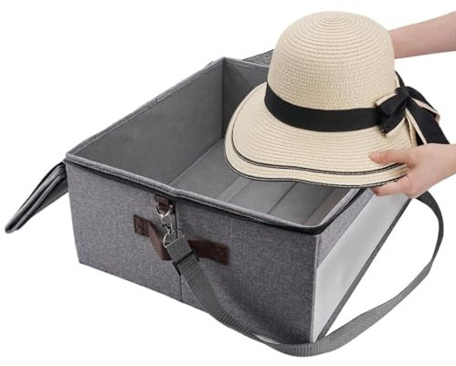 Reisehut -Carrier Case, Hatbox für Reisen,Großer Aufbewahrungsfall für Cowboyhut - Staubsichere Reißverschluss -Kappen -Organisator -Beutel für Reisen, Zuhause, Innen-, Außen-, Camping
