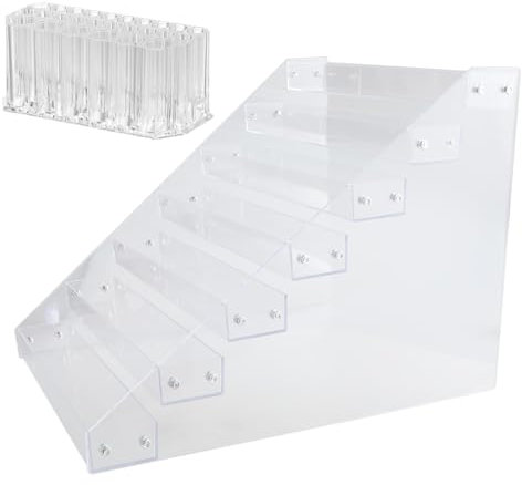 RETUOLWAG Platzsparende Aufbewahrungslösung für Malzubehör, Acryl, 7-lagiger Ständer für Farbtuben und Pinsel