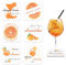 6 Stück Aperol Untersetzer Filz Untersetzer mit Schriftzug Geschenk für Aperol Liebhaber Aperol Party Thema Untersetze Tischdeko Karneval Fasching für Weinliebhaber