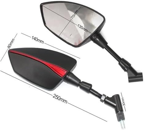 Motorrad Lenkerendenspiegel Für Suz&uki SV 650 SV650X SV650/S Universal Motorrad Spiegel Rückspiegel Rückspiegel Motorrad Spiegel(Gold)