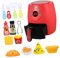 UKCOCO 1 Juego Juguete Freidora de Aire con Comidas Que de Color Accesorios de Cocina para Roles para Desarrollar Habilidades y Alimenticios