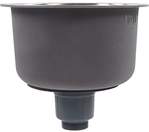 RiToEasysports Lavabo Redondo con Barra de Acero Inoxidable con Excelente Drenaje para Cocina, Mini Fregadero Redondo para Barra, Diámetro de 11,8 para Cocina Casera