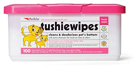 Petkin Tushie Wipes, Pack of 100