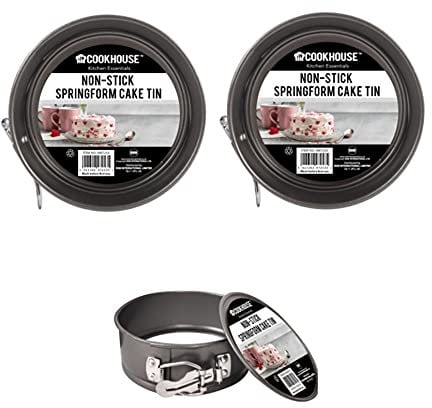 Royle Kids 2 Mini Springform Cake Tin Kids Round 5Inch Non Stick Springform Baking Tin 12cm,Black