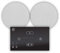 Systemline E50 Bluetooth Ceiling Speaker System with Touch Gesture Wall Amplifier and 2x Q Acoustics Qi65CB 6.5 In-Ceiling Speakers for Home Audio, Kitchens & Bathrooms