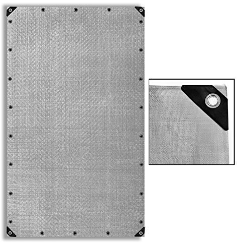 ESTEXO Abdeckplane Schutzfolie Schutzplane Gewebeplane PE Plane Gartenplane Grau 90 2x3