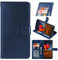 BellaCase Wiko View 5/View 5 Plus Handyhülle Hülle Leder Flip Case [Kartenfach] [Standfunktion] [Magnetschnalle] Wallet Cover für Wiko View 5/View 5 Plus Smartphone(Dunkelblau)