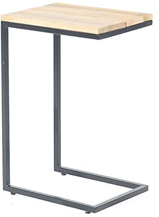 Sonnenpartner Lounge-Beistelltisch Cambridge 40x30 cm anthrazit Teakholz Lounge-Tisch