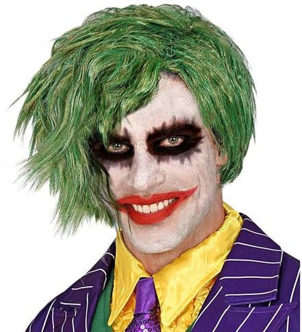 W WIDMANN MILANO Party Fashion 01989 - Perücke Horrorclown, in Box, Joker, Mottoparty, Halloween