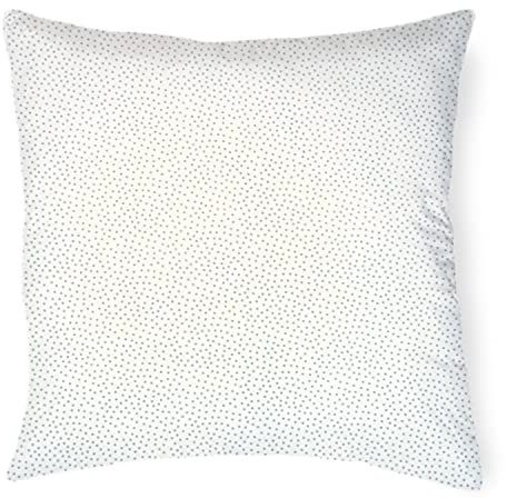 Amilian Kissenhülle, Zierkissenbezug, Kissenbezug ca. 80x80 cm; Deko; für Kissen, Kopkissen oder Dekokissen; für Sofa, Schlafzimmer, Wohnzimmer, als Balkon Dekoration; 100% Baumwolle Tupfen Grau