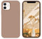 DOMAVER Coque iPhone 12/12 Pro 6,1 Pouces,Silicone Case Téléphone iPhone 12 Liquide, Etui Protection pour iPhone 12 Pro Antichoc Doublure Microfibre Douce, Brune Caramel