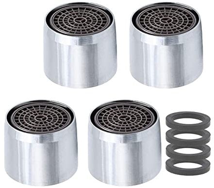 4 Pack Tap Aerator M18/M20/M22/M24/M28, Water Saver Tap Filter Nozzle Faucet Aerator Replacement Parts - Internal Thread (M22)