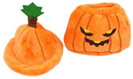 perfk BJD Puppenkleidung Halloween 1/12 Puppe Kürbis Kleidung Hut für Ob11 Jungen