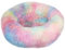 HUAXIQUE Donut Hundebett Hundebett Wolke Mittelgroße Hunde Hundebett für Große Waschbar Haustierbett Flauschiges Hundebett 70cm Regenbogen