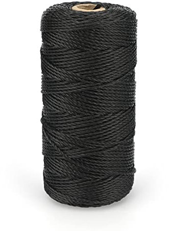G2PLUS 130M Negro Cuerda de Nailon,Hilo de Nailon,2mm,Cuerda Trenzada de Nailon para Proyectos de Exterior, Jardinería, Bricolaje y Punto
