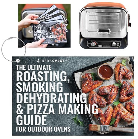 INFRAOVENS Kochanleitung Zubehör für Ninja Woodfire Pizzaofen, 8-in-1 Outdoor Ofen, Smoker BBQ Holzfeuer Wasserdicht Spickzettel für OO100 OO101 OO101B Elektroofen, Pellet Pizza Stein Zubehör